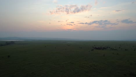Flug-Zum-Sonnenuntergang-über-Der-Steppe-Von-Chakassien