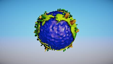 Realistic-4k-Low-Poly-Earth-Animation