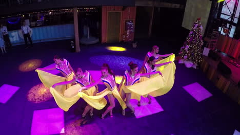 Dancing-show-in-the-bar-aerial-view