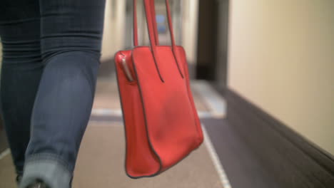 Rote-Tasche-In-Weiblichen-Händen