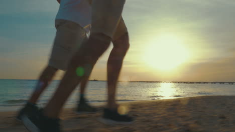 Father-and-Son-are-Running-by-the-Sea