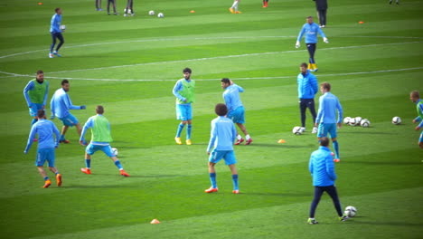 Pre-Match-Warm-Up-of-Football-Players