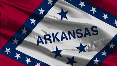 Close-up-of-the-waving-flag-of-the-United-States-Of-America-state-of-Arkansas