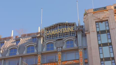 Samaritaine-Facade---Art-Noveau-Department-Store-In-Paris,-France