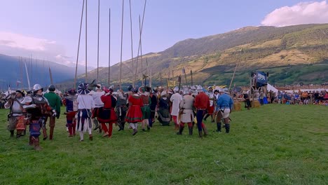 A-scene-of-the-reenactment-of-the-Calvin-Battle-at-the-South-Tyrolean-Medieval-Games-2023