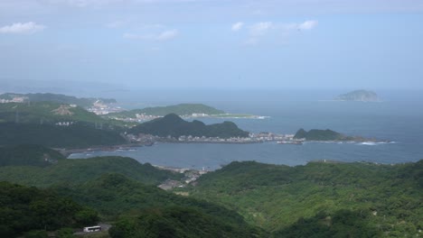 Picturesque-scenic-landscapes-coast-near-Jiufen,-New-Taipei-City's-of-Ruifang-District,-Taiwan