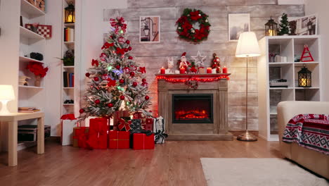 Zoom-in-shot-of-living-room-decorated-for-festive-christmas-celebration