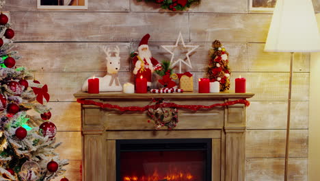 Candles-burning-on-top-of-fireplace
