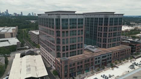 Aerial-view-of-modern-office-building-in-Buckhead-District-in-Lindbergh-neighborhood-in-Atlanta-City