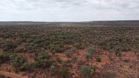 Drone-flying-over-a-very-rough-remote-landscape-in-the-Australian-outback