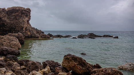 The-rocky-coast-of-the-island-of-Malta-in-the-Mediterranean-Sea