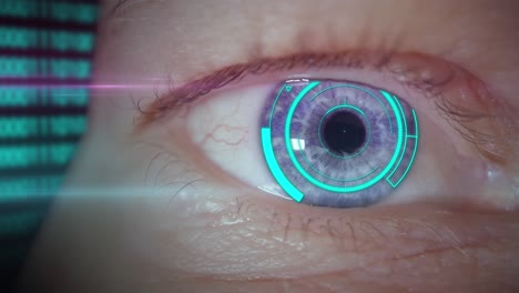Biometric-eye-scanner-identifying-person,-eye-retina-identification-scan-concept