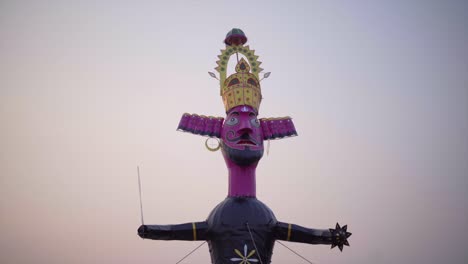 Dussehra-Festival---Burning-Ravana-Effigies-in-mumbai,-Religion-in-India
