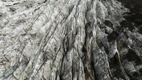 Fissured-Ice-Cracks,-Glacial-Tongue-Of-Svinafellsjokull-In-Skaftafell-National-Park-In-Iceland