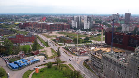 Desarrollo-En-Progreso-En-El-Centro-De-La-Ciudad-De-Gdansk-En-Polonia