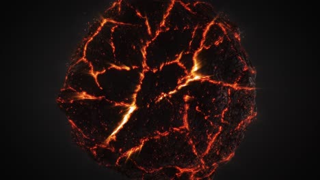 Fiery-Lava-Ball-Rotating.-3D-Abstract.-closeup-shot