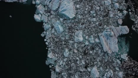 Aerial-rotate-descend-popular-stunning-glacier-lake-Jokulsarlon-in-iceland