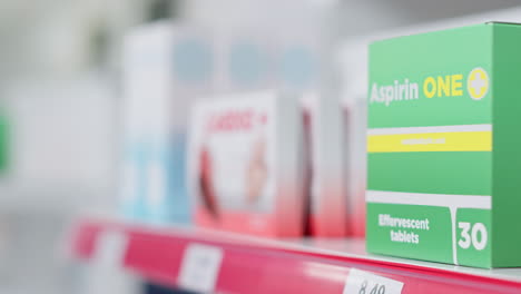 Selective-focus-of-medicaments-boxes-on-pharmacy-shelves