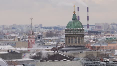 Blick-Auf-St.-Petersburg-Von-Der-Kolonnade-Der-Kathedrale-St.-Isaac.