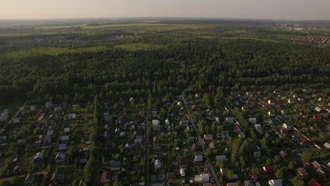 Countryside-landscape-in-Russia-aerial-view