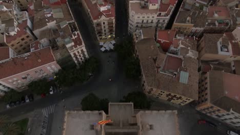 Serranos-Türme-Und-Valencia-Panorama-Luftaufnahme