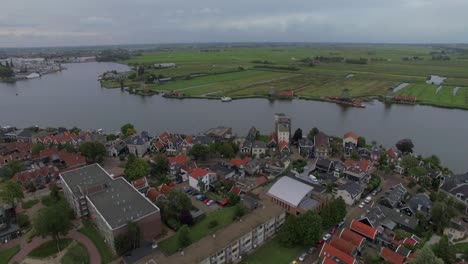 Aerial-Dutch-village-scene