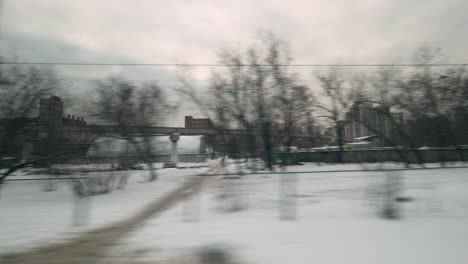 Blick-Aus-Dem-Zug,-Der-Moskau-Verlässt