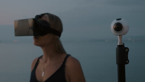 360-degree-camera-and-woman-with-VR-glasses