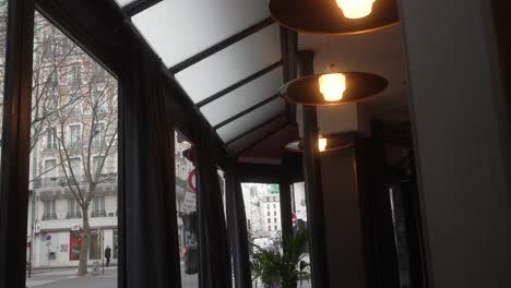 Parisian-street-view-from-a-cafe-with-charming-lights