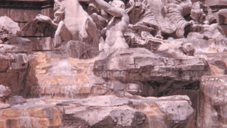 Symphony-of-Water-and-Marble-Sculptures-in-Fontana-di-Trevi-in-Rome-in-1960s