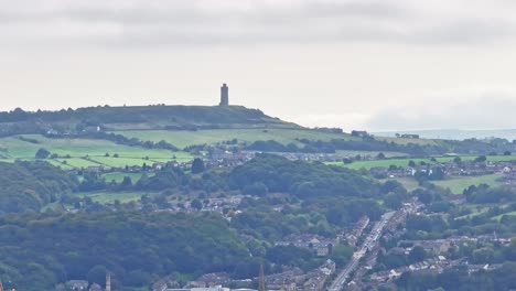 Telephoto-aerial-overview-of-of-Huddersfield-England-out-to-the-countryside