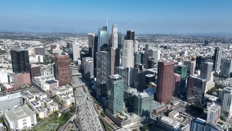 Edificios-Corporativos-En-Los-Ángeles,-California,-Estados-Unidos.