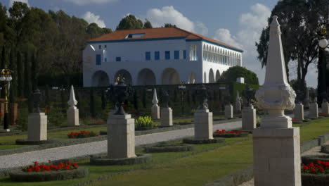 Das-Herrenhaus-Von-Bahji-Im-Wunderschönen-Bahai-Garden-Acre,-Israel