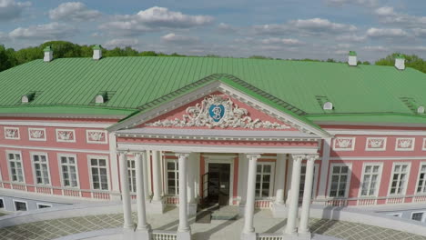 Aerial-shot-of-architecture-museum-and-park-Tsaritsyno-Moscow