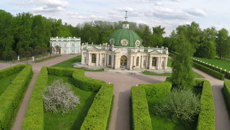Aerial-view-of-historic-building-in-Tsaritsyno-Park-Moscow