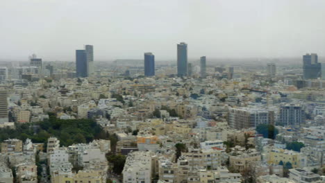 Paisaje-Urbano-De-Tel-Aviv-Israel-Densamente-Poblado