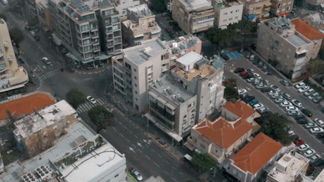 Street-view-with-car-traffic-in-Tel-Aviv-Israel