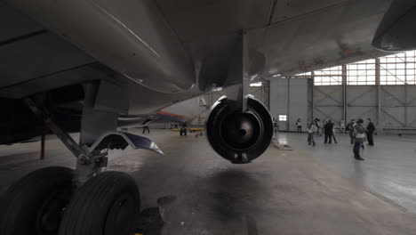 Airplane-in-repair-hangar