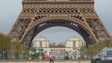 Tractor-Prepares-Champ-de-Mars-near-Eiffel-Tower-for-Upcoming-Winter