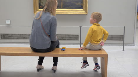 Mother-and-son-in-art-gallery
