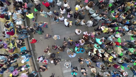People-crowd-on-city-concert-aerial-view