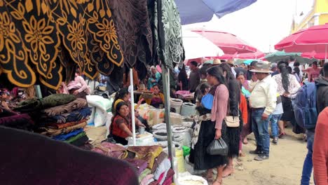 local-stand-market-with-traditional-Mexican-clothing-in-chiapas