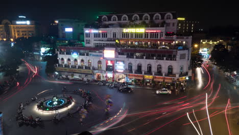 Timelapse-of-night-traffic-on-the-square-in-Hanoi-Vietnam