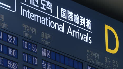International-arrivals-schedule-in-Seoul-airport