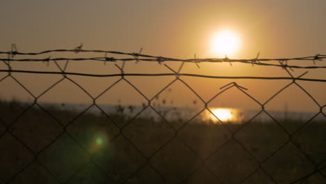 Through-the-barbed-wire-seen-sea