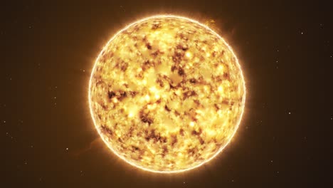 3D-animation-of-the-Sun's-hot-surface,-zooming-in-for-a-close-up