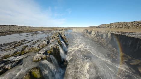FPV-Drone:-Serene-Icelandic-Cascade-river-split