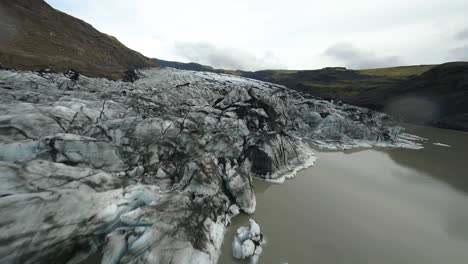 Close-up-fpv-drone-footage-captures-of-Skaftafell-National-Park