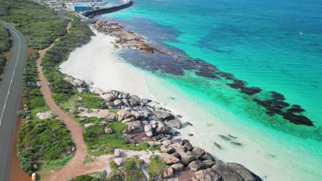 Cape-Leeuwin-Coastline-Beach-with-White-Sand-and-Paradise-Crystal-Waters