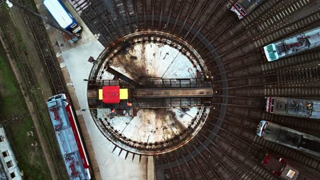 Railway-turntable-for-locomotives---Rotated-dynamic-Aerial-clip